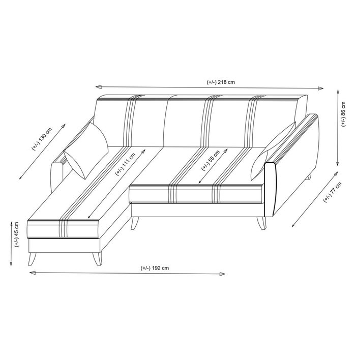 Atelier Del Sofa Zaden Sofá Cama Esquinero Beige